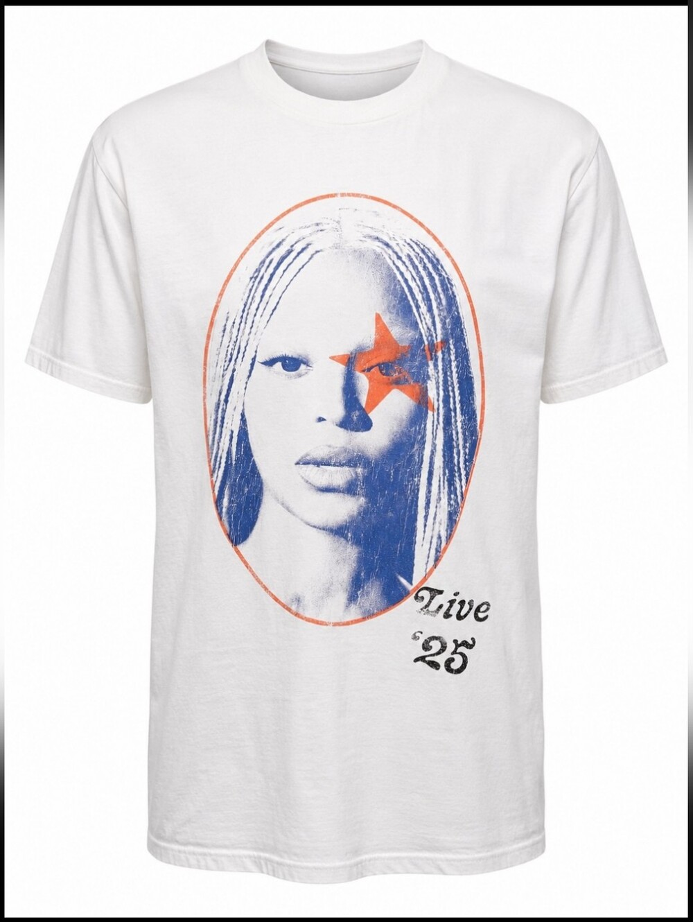 Cowboy Carter Tour 2025 Graphic Band Tee XXL White Double-Sided Beyoncé Concert